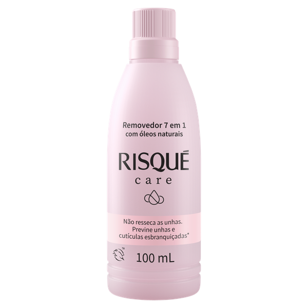 Removedor de Esmalte Risqué Care Sem Acetona Hipoalergênico 100ml
