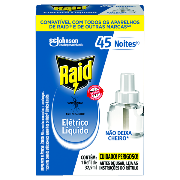 Inseticida Refil Líquido Raid 45 Noites 32,9ml