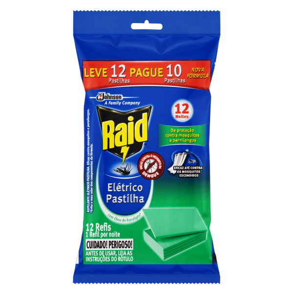 Inseticida Refil Elétrico Raid Eucalipto Leve 12 Pague 10Un