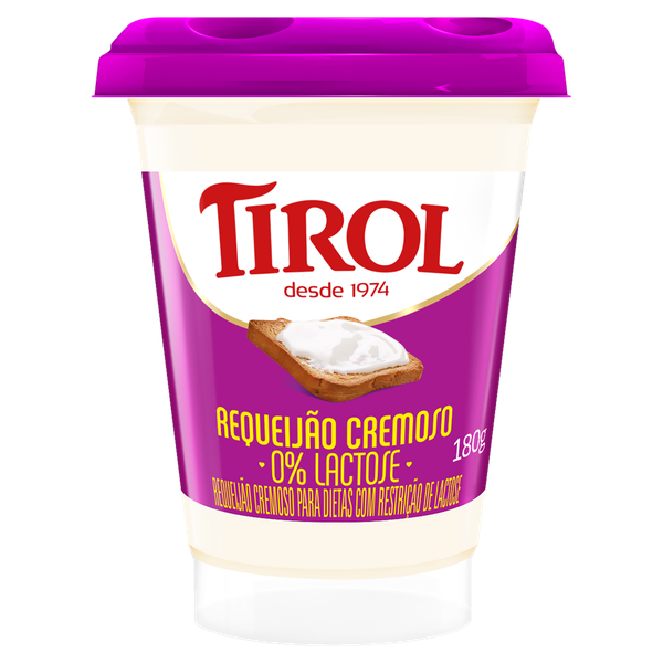 Requeijão Tirol Zero Lactose Cremoso 180g