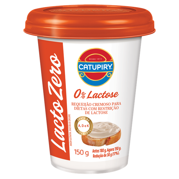 Requeijão Catupiry Cremoso Lacto Zero 150g