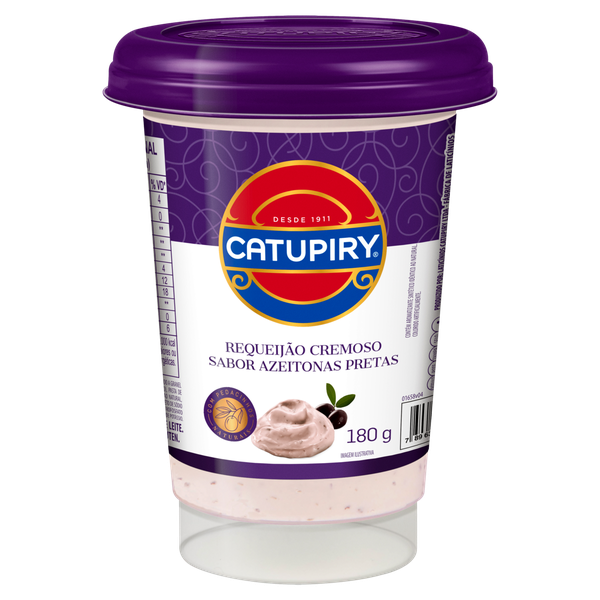 Requeijão Catupiry Cremoso Azeitonas Pretas 180g
