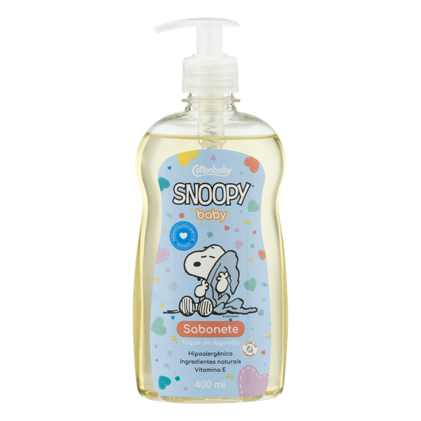 Sabonete Líquido Cottonbaby Snoopy Bb Toque Algodão 400ml