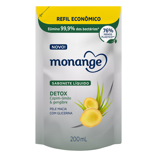 Sabonete Líquido Monange Detox Refil 200ml