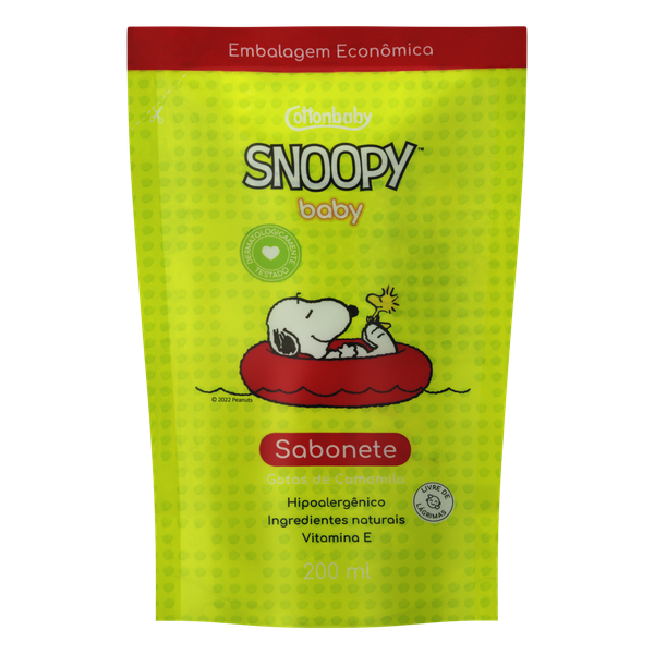 Sabonete Líquido Refil Cottonbaby Snoopy Bb Gotas Camomila 200ml
