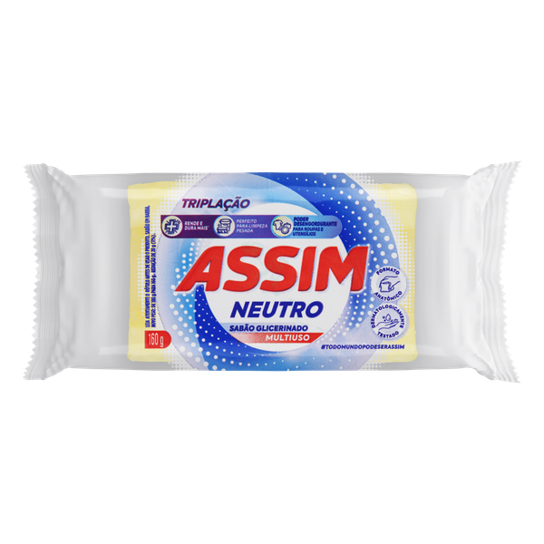 Sabão Assim Neutro Em Barra 180g