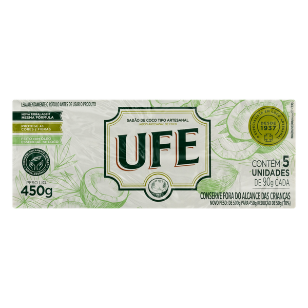 Sabão de Coco Ufe 5x90g