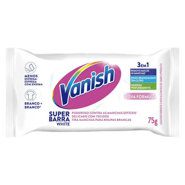 Sabão em Barra Vanish White 75g