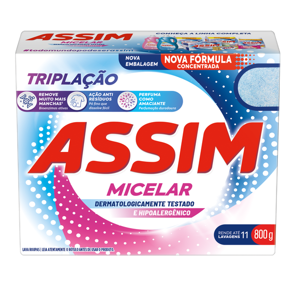 Sabão em Pó Assim Tripla Ação Floral 800g