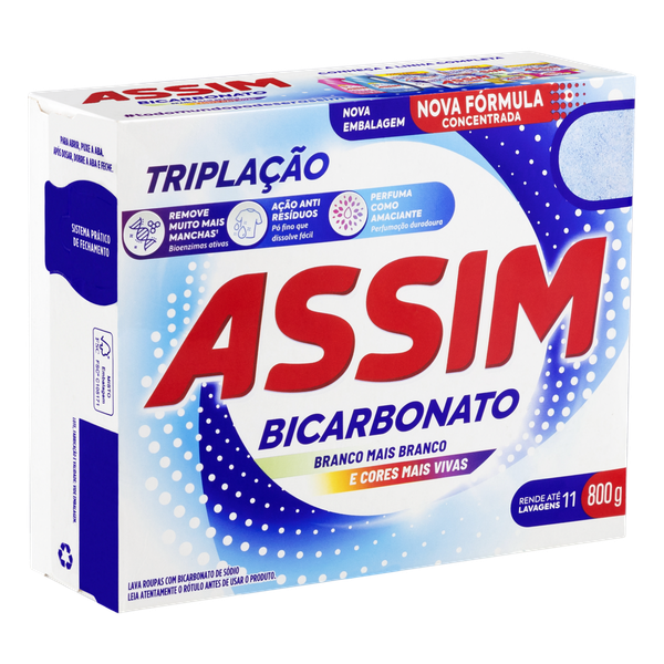 Sabão em Pó Assim Triplação 800g