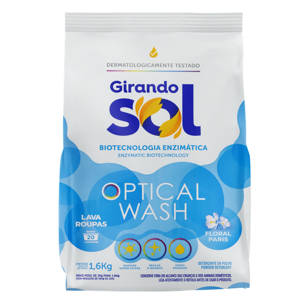 Detergente em Pó Girando Sol Sachê Azul 1,6kg