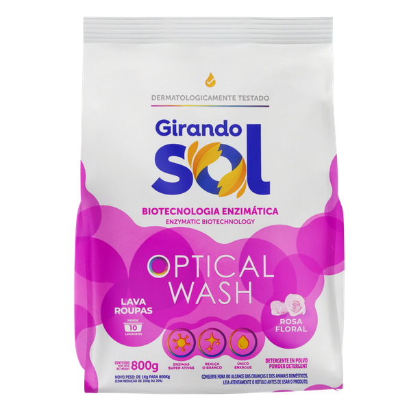 Detergente em Pó Girando Sol Rosa 800g