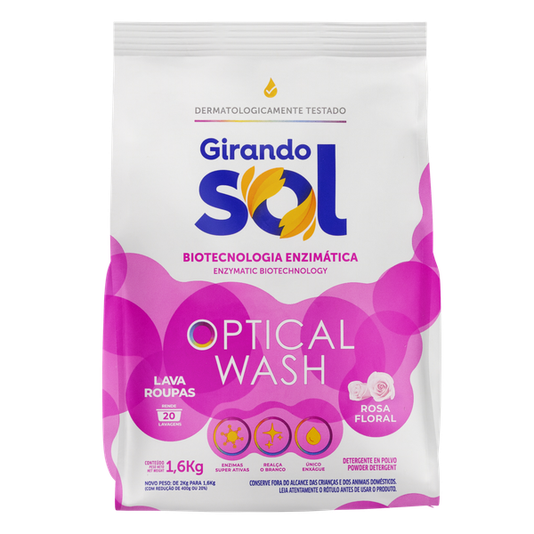 Detergente em Pó Girando Sol Sachê Rosa 1,6kg