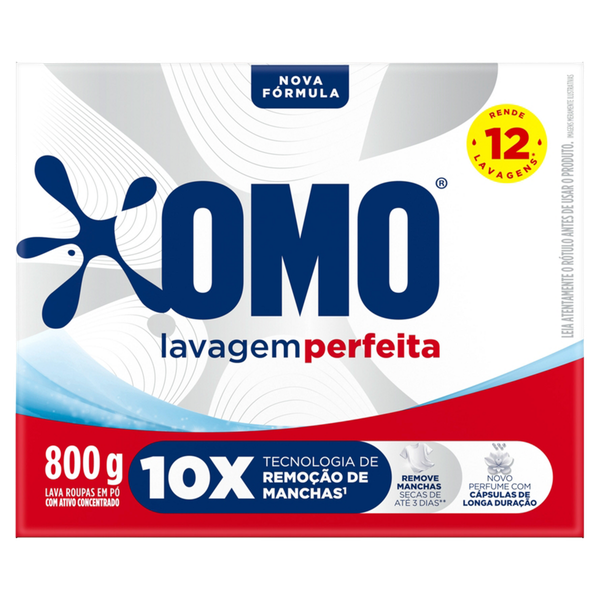 Detergente em Pó Omo Lavagem Perfeita 800g