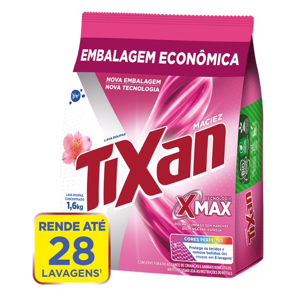 Detergente em Pó Tixan Ypê Sachê Maciez 1,6kg