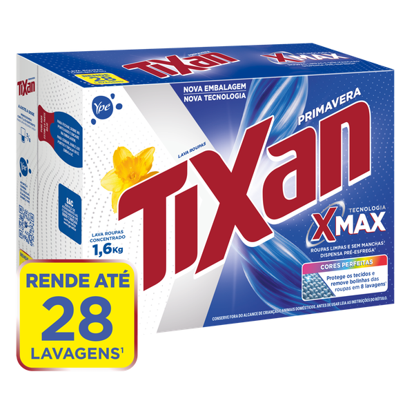 Detergente em Pó Tixan Ypê Primavera Cartucho 1,6kg