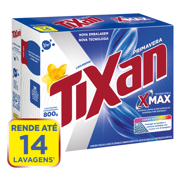Detergente em Pó Tixan Ypê Primavera Cartucho 800g