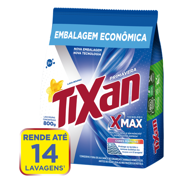 Detergente em Pó Tixan Ypê Primavera Sachê 800g