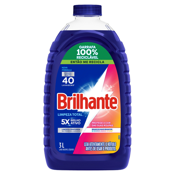 Lava Roupas Líquido Brilhante Limpador T 3L