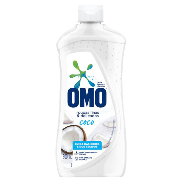 Lava Roupas Omo Roupas Delicadas Coco Líquido 900ml