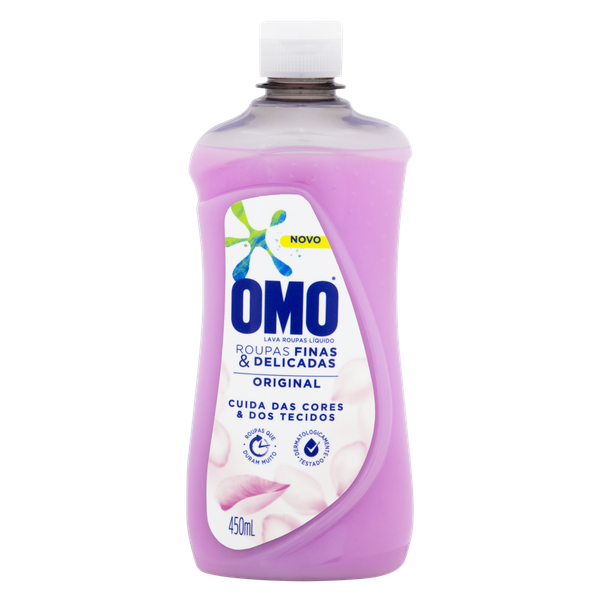 Lava Roupas Omo Roupas Delicadas Original Líquido 450ml