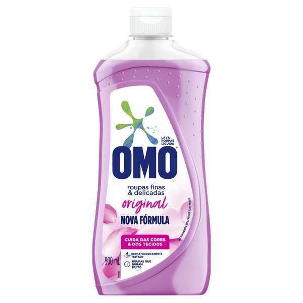 Lava Roupas Omo Roupas Delicadas Original Líquido 900ml