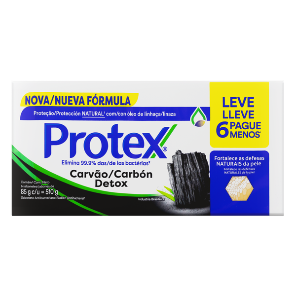 Sabonete Protex Carvão Detox Leve 6 Pague 5 85g
