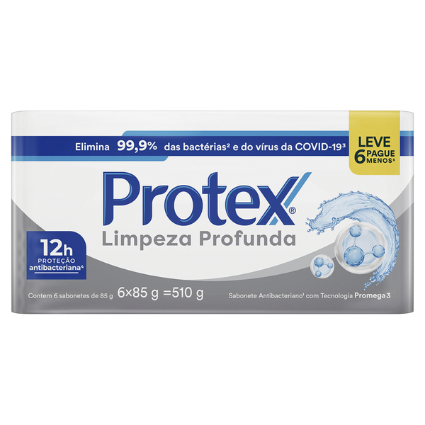 Sabonete Protex Limpeza Profunda Leve 6 Pague 5 85g