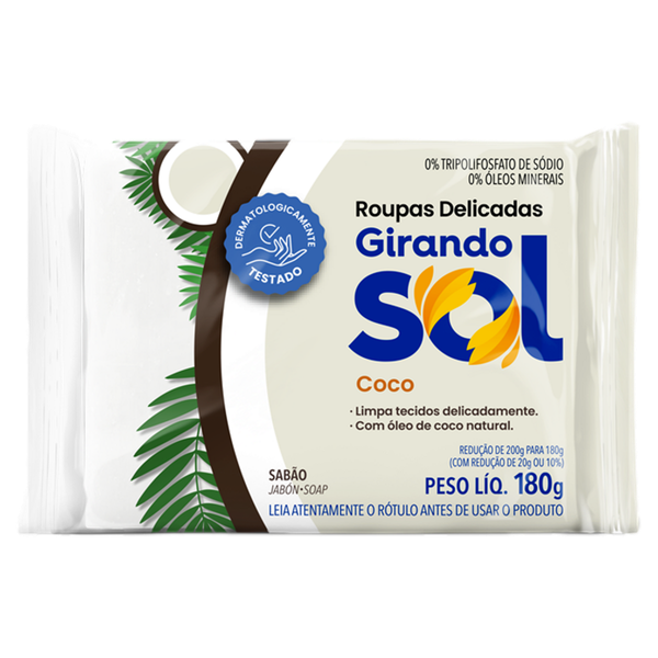Sabão em Barra Girando Sol Coco 180g
