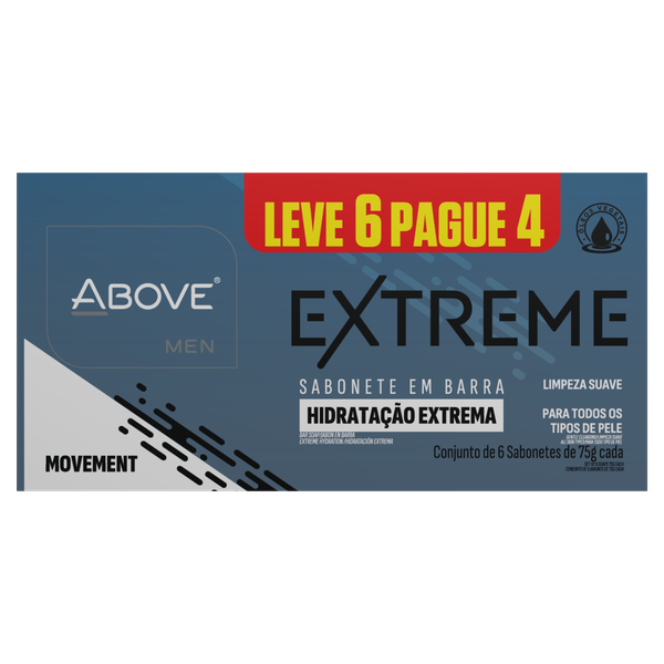 Sabonete Above Leve 6 Pague 4 Extreme Movement 75g