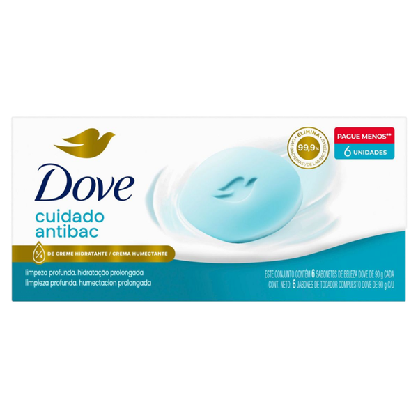 Sabonete Dove Cuidado Antibacteriano 6x90g