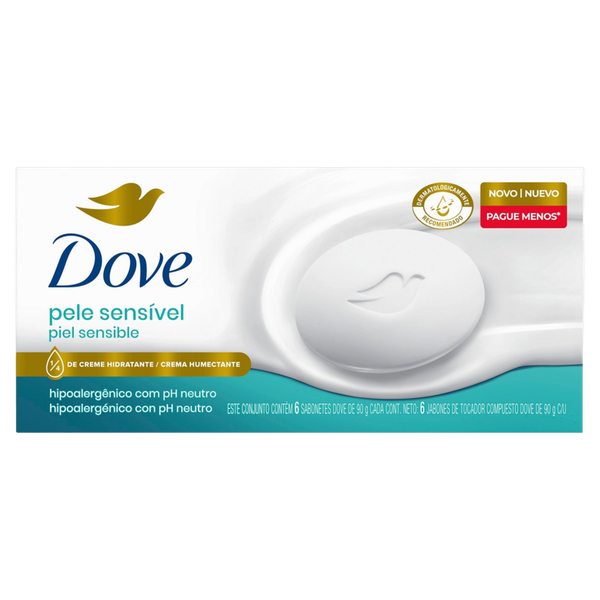 Sabonete Dove Pele Sensível 6x90g