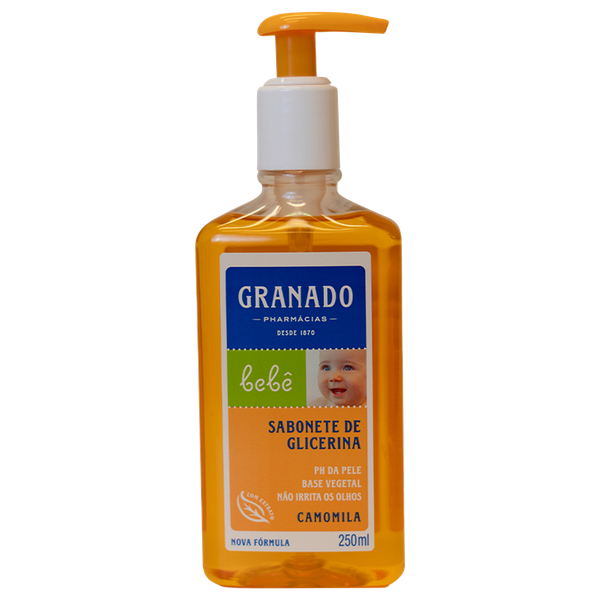 Sabonete Líquido Granado Corporal e Facial Bebê Glicerina Camomila 250ml