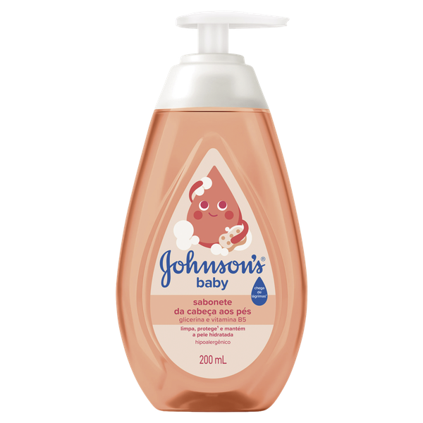 Sabonete Líquido de Glicerina Johnson Baby Da Cabeça Aos Pés 200ml