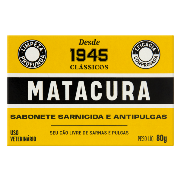 Sabonete para Pets Matacura Sarnicida Antipulgas 80g