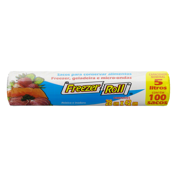 Saco para Freezer e Micro-ondas Dover Roll 100 Unidades 5L