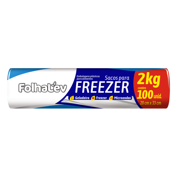 Saco para Freezer Folhalev 2kg 12x100 Unidades