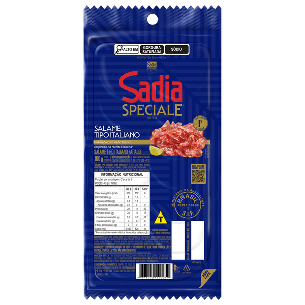 Salame Italiano Sadia Fatiado 100g