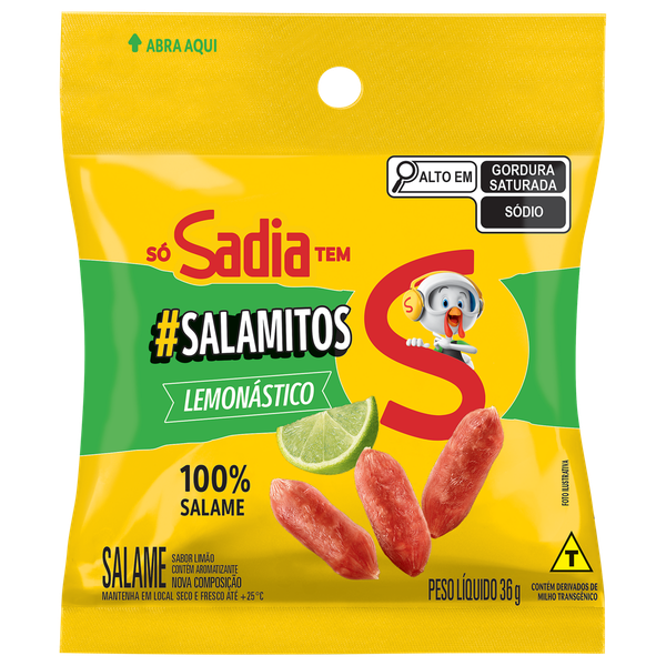 Salame Snack Sadia Limão 36g
