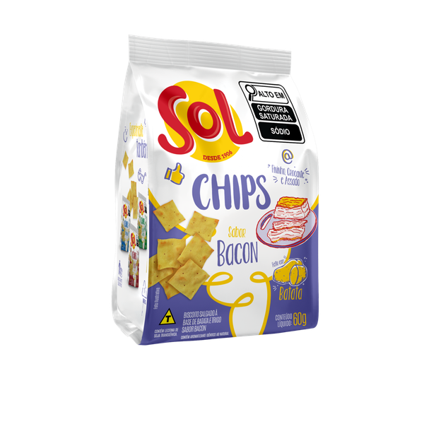 Salgadinho Sol Chips Bacon 60g