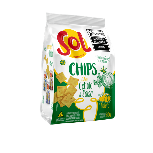 Salgadinho Sol Chips Cebola E Salsa 60g
