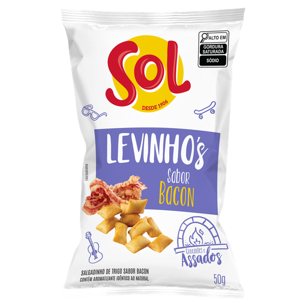 Salgadinho Sol Levinhos Bacon 50g