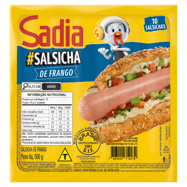 Salsicha Sadia Vita Light Frango 500g