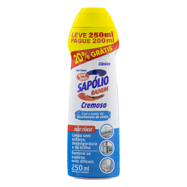 Sapólio Radium Cremoso Clássico 250ml 20% Grátis