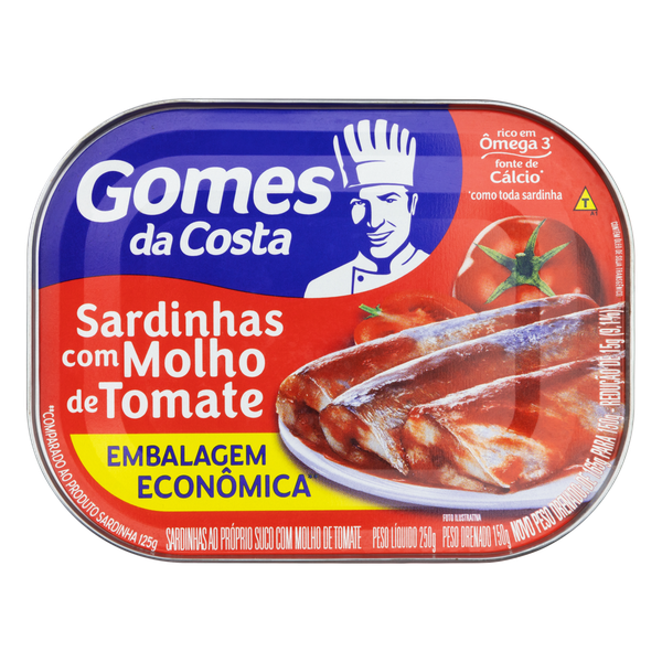 Sardinha Gomes da Costa Tomate 250g
