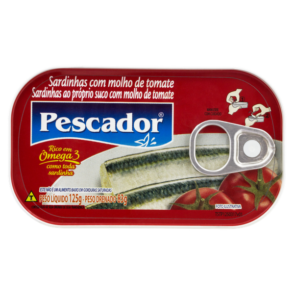 Sardinha Pescador Tomate 125g