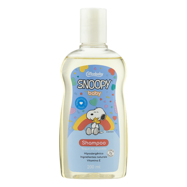 Shampoo Cottonbaby Snoopy Baby Toque Algodão 200ml