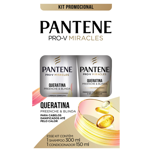 Shampoo Pantene Condicionador 150ml Quetrat 300ml