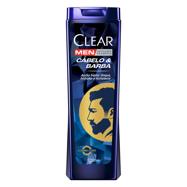 Shampoo Clear Anticaspa Cabelo e Barba 200ml