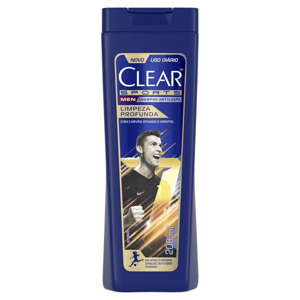 Shampoo Anticaspa Clear Sports Men Limpeza Profunda 200ml